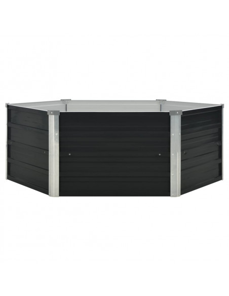 Fioriera Antracite 129x129x45 cm in Acciaio Zincato