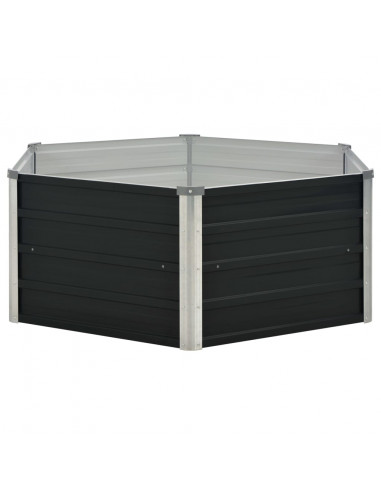 Fioriera Antracite 129x129x45 cm in Acciaio Zincato