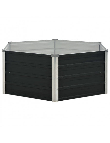 Fioriera Antracite 129x129x45 cm in Acciaio Zincato