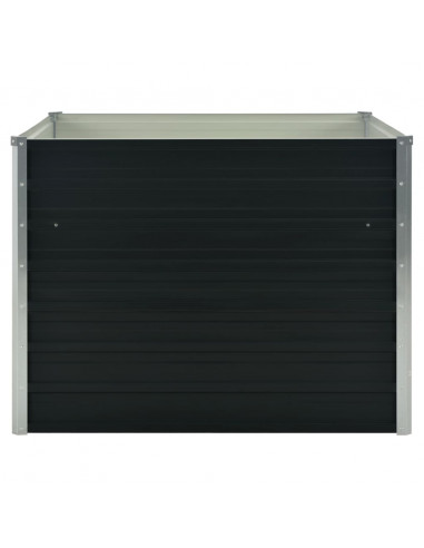 Fioriera Rialzata Antracite 100x100x77 cm in Acciaio Zincato