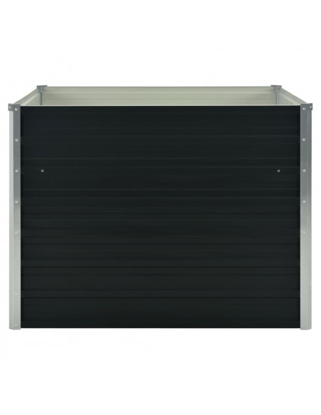 Fioriera Rialzata Antracite 100x100x77 cm in Acciaio Zincato