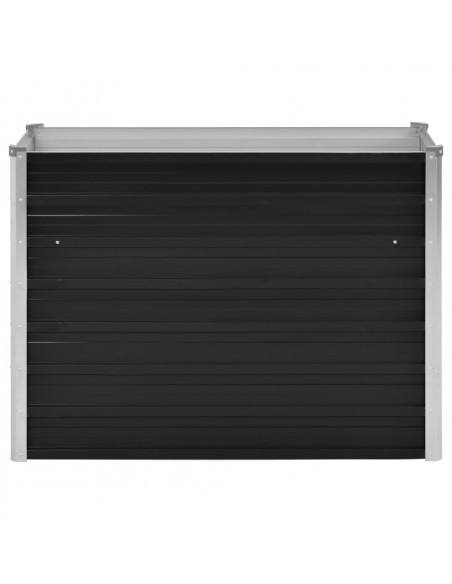 Fioriera per Giardino Antracite 100x40x77 cm in Acciaio Zincato