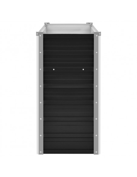 Fioriera per Giardino Antracite 100x40x77 cm in Acciaio Zincato