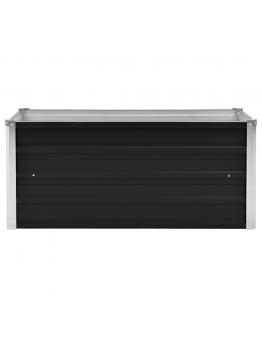 Fioriera per Giardino Antracite 100x40x45 cm in Acciaio Zincato