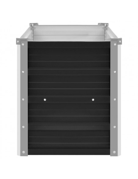 Fioriera per Giardino Antracite 100x40x45 cm in Acciaio Zincato