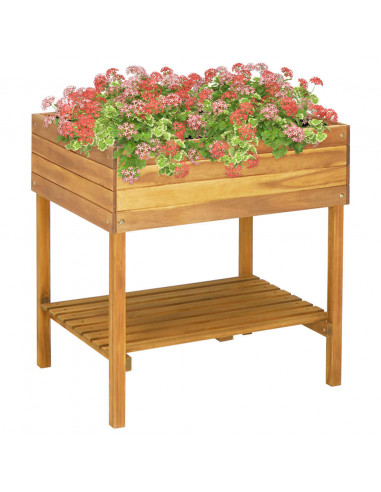 Fioriera Alta 78,5x58,5x78,5cm in Legno Massello di Acacia