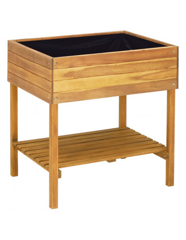 Fioriera Alta 78,5x58,5x78,5cm in Legno Massello di Acacia