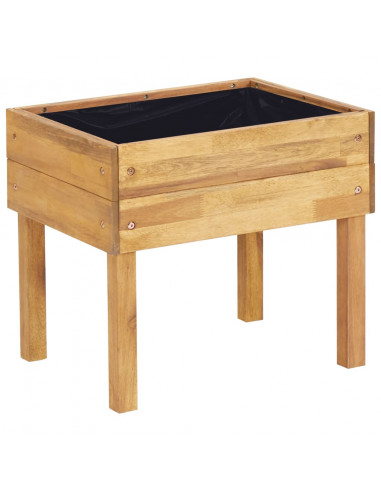 Fioriera Rialzata 50x40x45 cm in Massello di Acacia