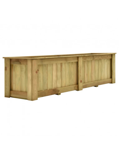 Fioriera Rialzata 196x50x50 cm in Legno di Pino Impregnato