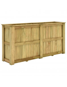 Fioriera Rialzata 196x50x100 cm in Legno di Pino Impregnato 2