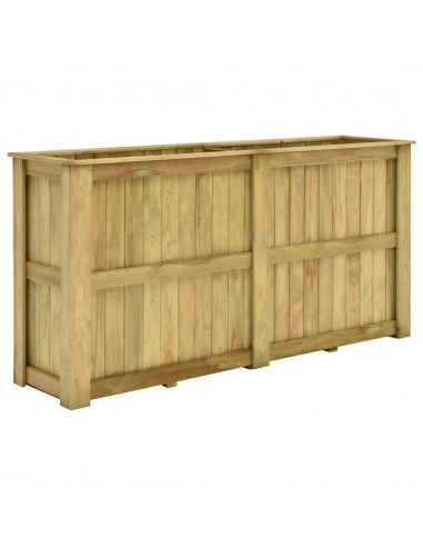 Fioriera Rialzata 196x50x100 cm in Legno di Pino Impregnato