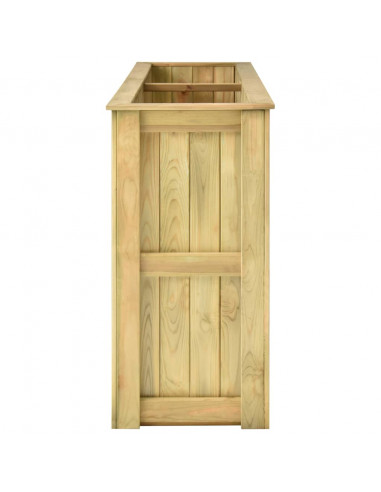 Fioriera Rialzata 196x50x100 cm in Legno di Pino Impregnato
