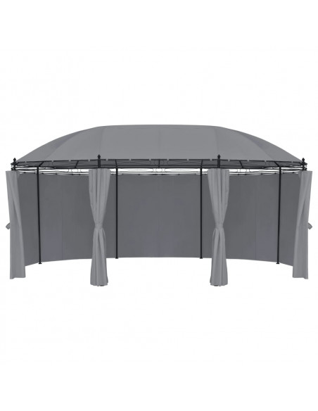 Gazebo con Tende 520x349x255 cm Antracite