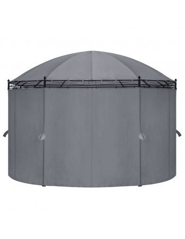 Gazebo con Tende 520x349x255 cm Antracite