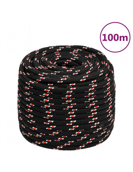Corda Nautica Nera 16 mm 100 m in Polipropilene