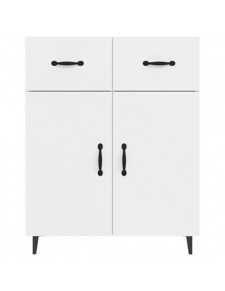 Credenza Bianca 69,5x34x90 cm in Legno Multistrato