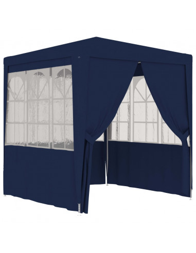 Gazebo Professionale con Pareti 2x2 m Blu 90 g/m²