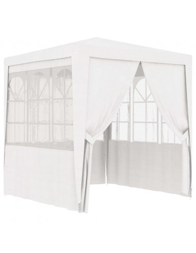 Gazebo Professionale con Pareti 2,5x2,5 m Bianco 90 g/m²