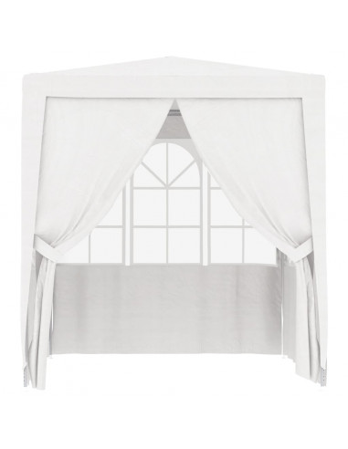 Gazebo Professionale con Pareti 2,5x2,5 m Bianco 90 g/m²
