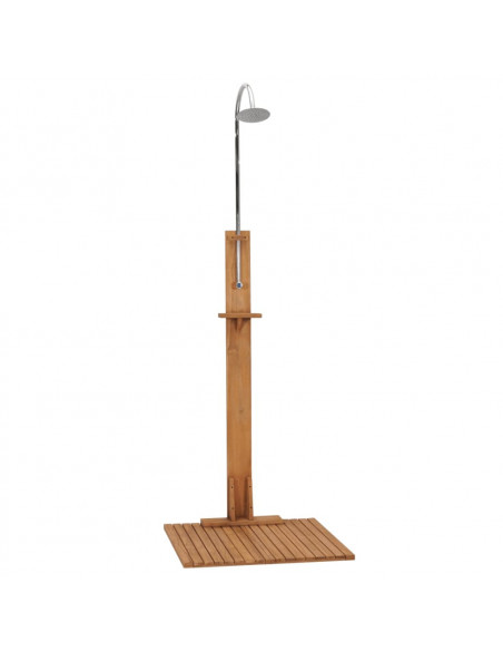 Doccia da Giardino 75x75x210 cm in Legno Massello di Teak