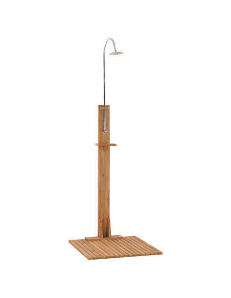 Doccia da Giardino 75x75x210 cm in Legno Massello di Teak