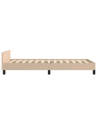 Giroletto con Testiera Cappuccino 90x190 cm in Similpelle