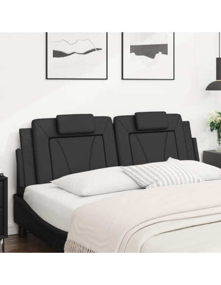 Cuscino Testiera Nero 160 cm in Similpelle