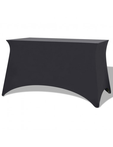 Fodere Elasticizzate per Tavolo 2 pz 243x76x74 cm Antracite