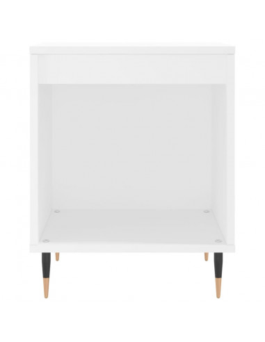 Comodini 2pz Bianchi 40x35x50 cm in Legno Multistrato