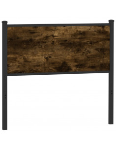 Testiera Rovere Fumo 100 cm in Legno Multistrato e Acciaio