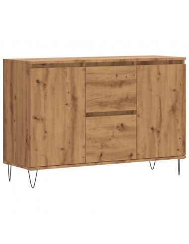 Credenza Rovere Artigianale 104x35x70 cm in Legno Multistrato