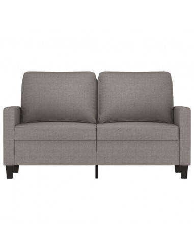 Divano a 2 Posti Tortora 120 cm in Tessuto