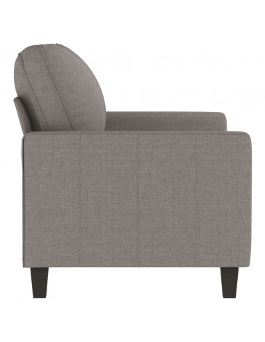 Divano a 2 Posti Tortora 120 cm in Tessuto