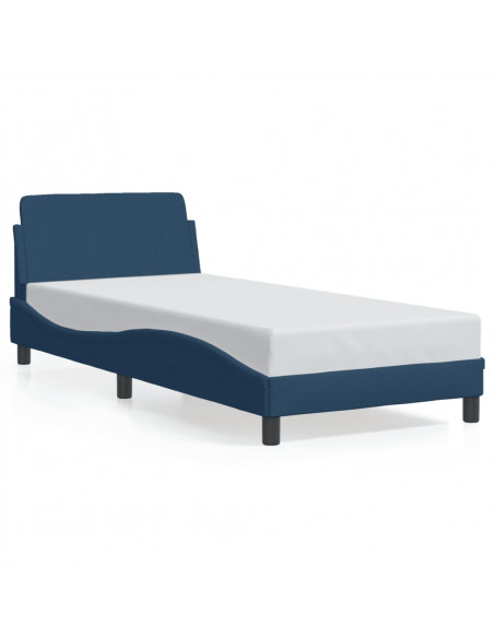 Giroletto con Testiera Blu 80x200 cm in Tessuto