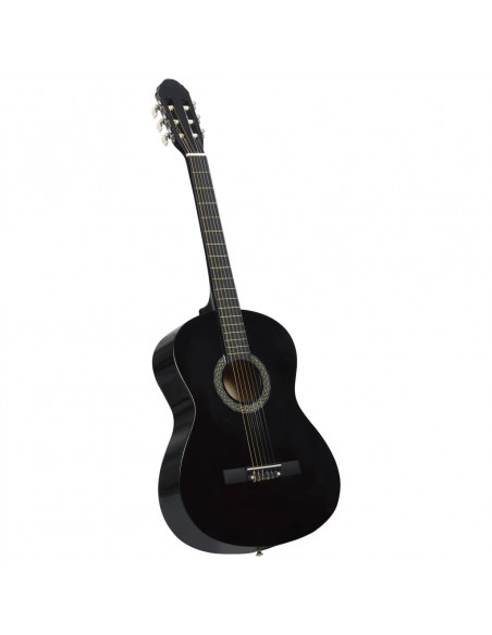 Chitarra Classica per Principianti Nera 4/4 39" in Tiglio