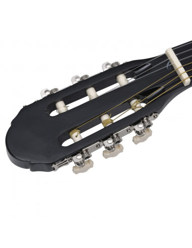 Chitarra Classica per Principianti Nera 4/4 39" in Tiglio