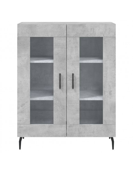 Credenza Grigio Cemento 69,5x34x180 cm in Legno Multistrato