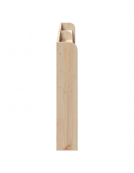 Testiera con Ripiani 180 cm in Legno Massello di Pino