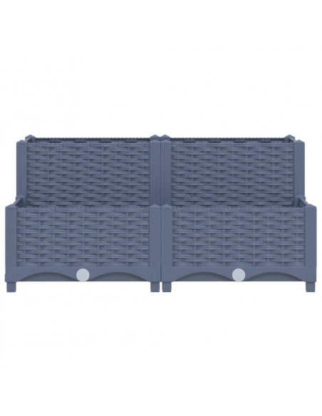 Fioriera Rialzata 80x80x38 cm in Polipropilene