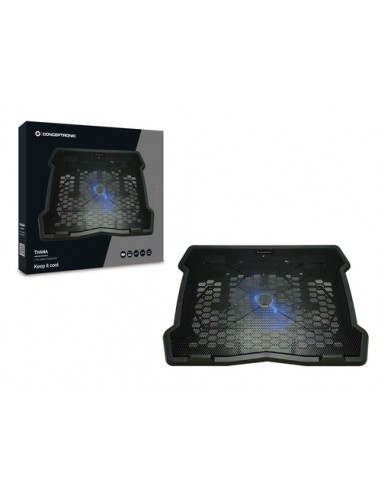 Conceptronic THANA05B base di raffreddamento per laptop 39,6 cm (15.6") Nero