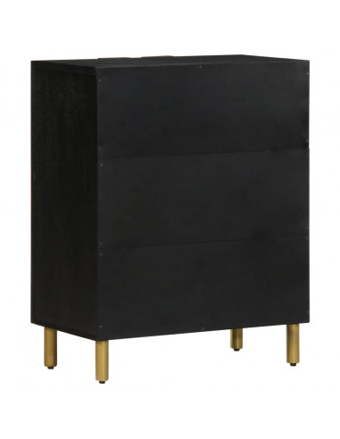 Credenza Nera 60x33x75 cm in Legno Multistrato