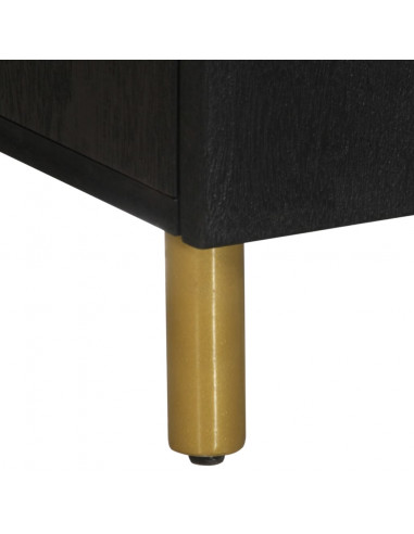 Credenza Nera 60x33x75 cm in Legno Multistrato