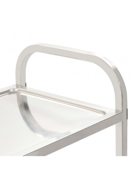 Carrello da Cucina a 5 Livelli 107x55x147 cm in Acciaio Inox