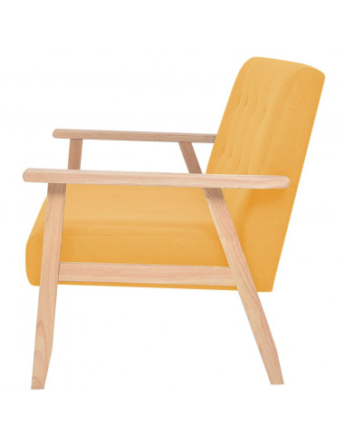 Divano a 2 Posti in Tessuto Giallo