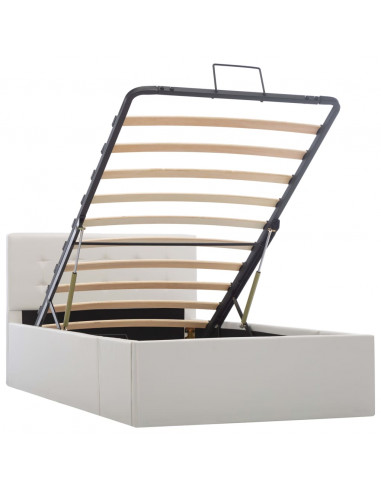 Giroletto con Contenitore Idraulico Bianco Similpelle 100x200cm