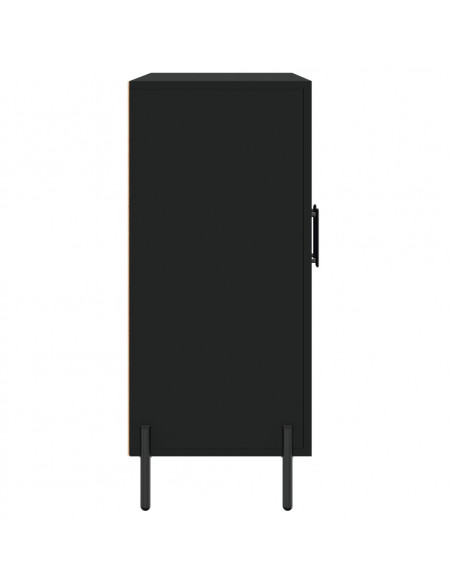 Credenza Nera 90x34x80 cm in Legno Multistrato