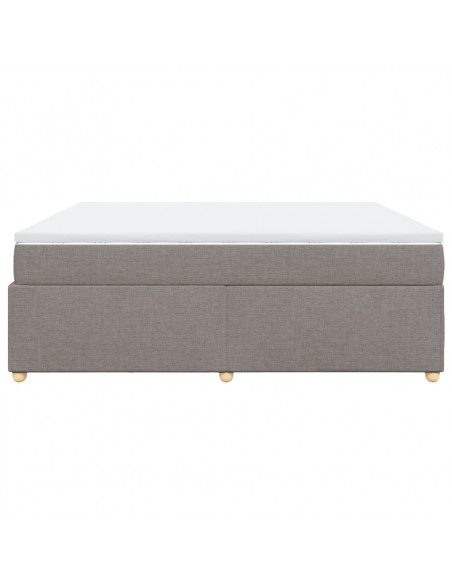 Giroletto a Molle con Materasso Tortora 180x200 cm in Tessuto