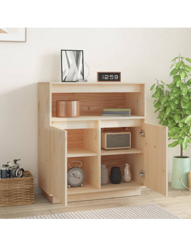 Credenza 70x34x80 cm in Legno Massello di Pino