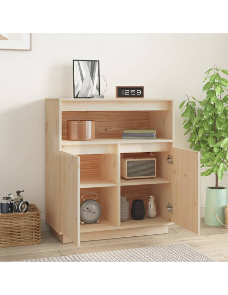 Credenza 70x34x80 cm in Legno Massello di Pino