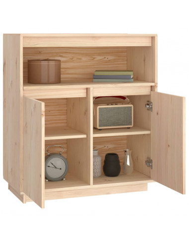 Credenza 70x34x80 cm in Legno Massello di Pino